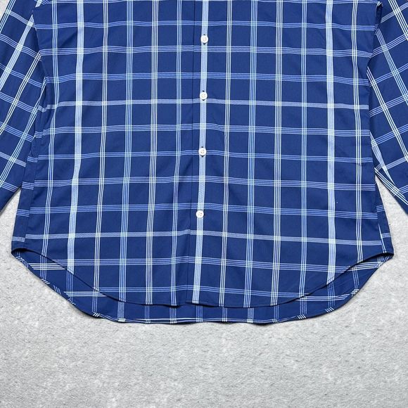 Bonobos Shirt Mens Large Blue Plaid Button Up Slim Fit Long Sleeves Lightweight - Picture 4 of 14